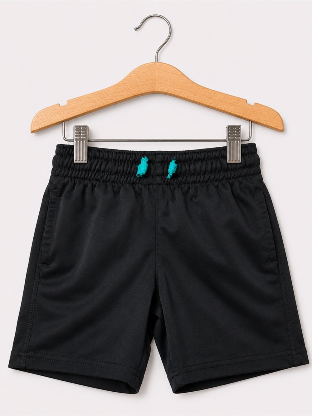 Toddler Cat & Jack Black Active Shorts with Teal Drawstring 3T